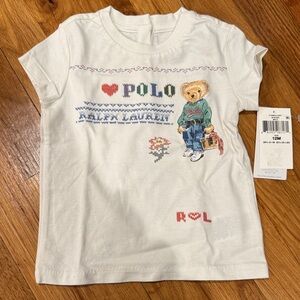 Polo by Ralph Lauren Kids White Bear Graphic T-Shirt